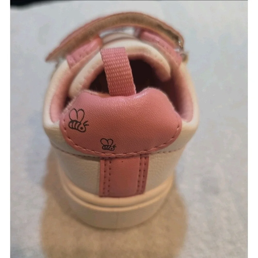 Disney Baby Winnie the Pooh Strap No Lace Sneaker Shoe Pink Size 3